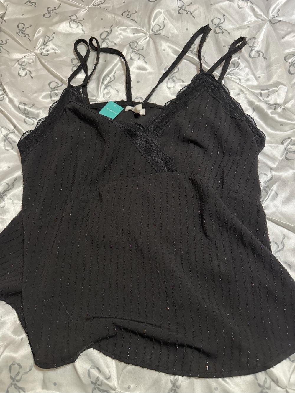 Maurices Black Lace-Trim V-Neck Camisole